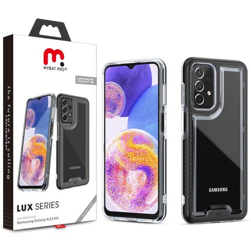 MyBat Pro Lux Series Case with Tempered Glass for Samsung Galaxy A23 5G - Black