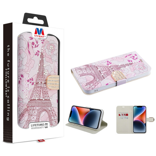 MyBat MyJacket Wallet Diamond Series for Apple iPhone 14 Plus - Eiffel Tower
