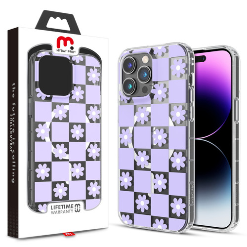 MyBat Pro Mood Series MagSafe Case for Apple iPhone 14 Pro Max (6.7) - Retro Purple Floral