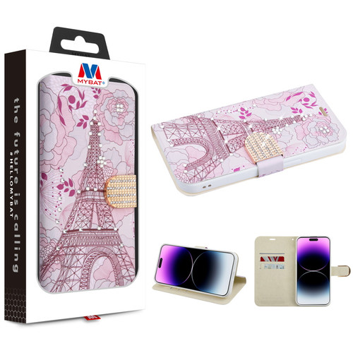 MyBat MyJacket Wallet Diamond Series for Apple iPhone 14 Pro Max (6.7) - Eiffel Tower