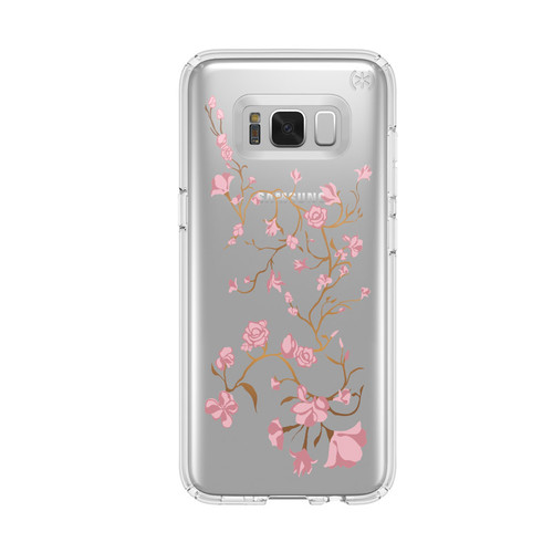 Speck Products Presidio Clear  Print Case for Samsung Galaxy S8 - Goldenblossom Pink and Clear