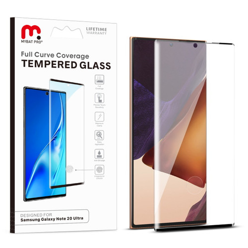 MyBat Pro Full Curve Coverage Tempered Glass Screen Protector for Samsung Galaxy Note 20 Ultra - Clear