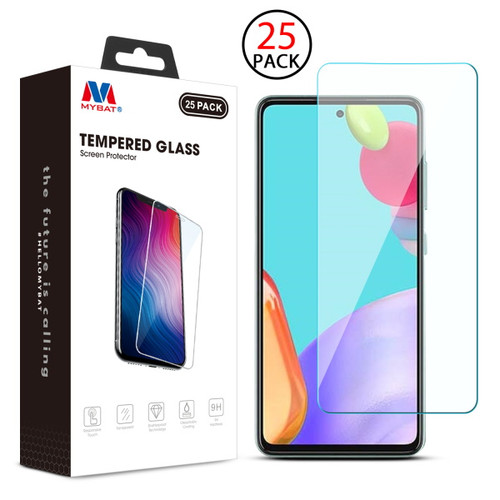 MyBat Tempered Glass Screen Protector (2.5D)(25-pack) for Samsung Galaxy A51 / A51 5G / A52 5G / A53 5G / S20 FE / A33 5G - Clear