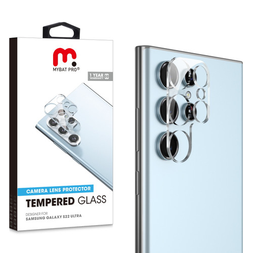 MyBat Pro Tempered Glass Lens Protector for Samsung Galaxy S22 Ultra - Clear