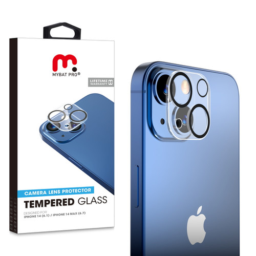 MyBat Pro Tempered Glass Lens Protector (2.5D) Compatible with Apple iPhone 14 Pro Max (6.7) / 14 Pro (6.1) - Clear