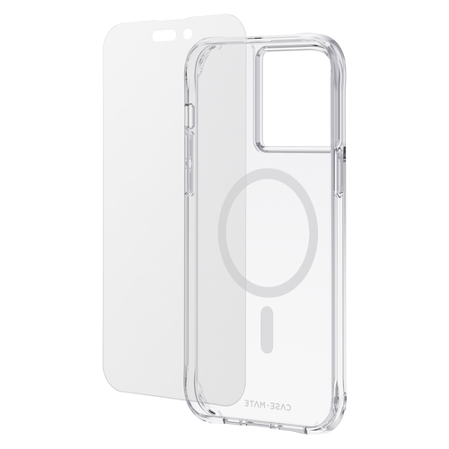 Case-mate - Protection Pack Magsafe Case and Glass Screen Protector for Apple iPhone 14 Pro Max - Clear