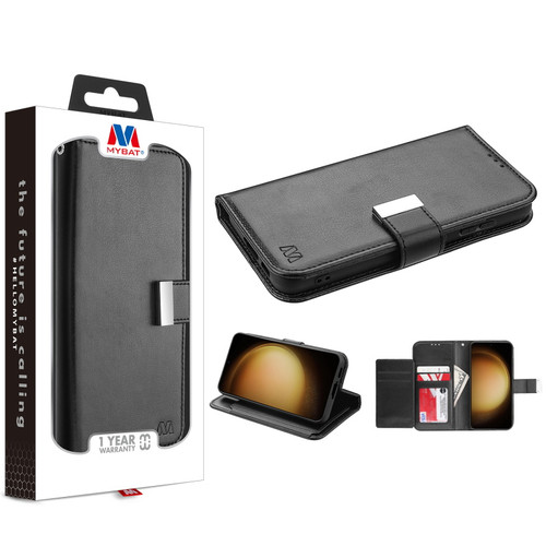 MyBat MyJacket Wallet Xtra Series for Samsung Galaxy S23 - Black / Black