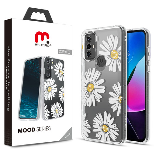 MyBat Pro Mood Series Case (with Diamonds) for Motorola Moto G Play (2023) - Happy