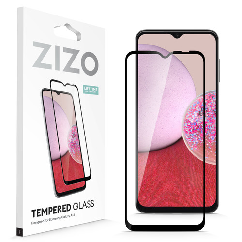 ZIZO TEMPERED GLASS Screen Protector for Galaxy A14 5G Full Glue Clear Screen Protector with Anti Scratch and 9H Hardness - Black