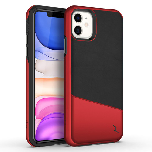 ZIZO DIVISION Series for iPhone 11 Case - Military-grade Protection with Heavy-duty Shock Absorbtion - Black / Metallic Red