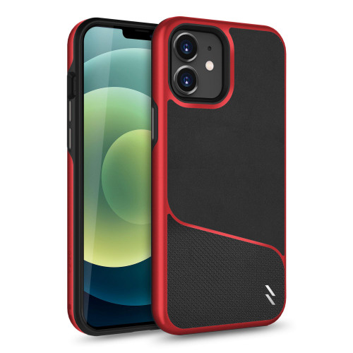 ZIZO DIVISION Series for iPhone 12 Mini Case - Sleek Modern Protection - Black & Red