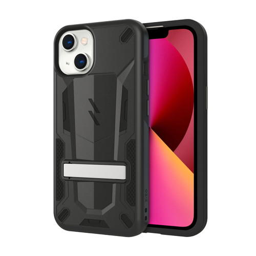 ZIZO TRANSFORM Series for iPhone 13 Case - Rugged Dual-layer Protection with Kickstand - Black