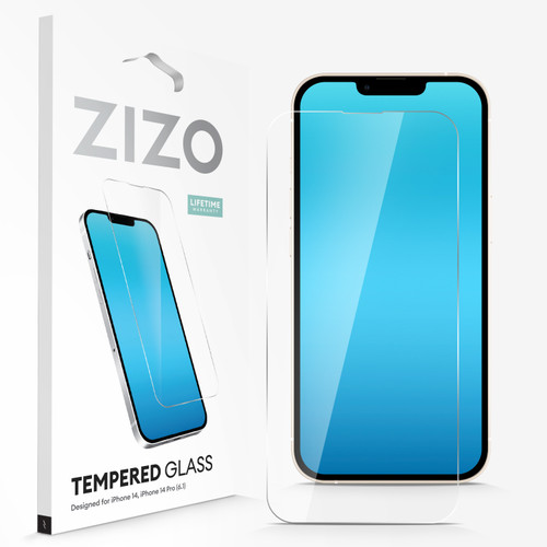 ZIZO TEMPERED GLASS Screen Protector for iPhone 14 / Pro (6.1) Clear Screen Protector with Anti Scratch and 9H Hardness - Clear