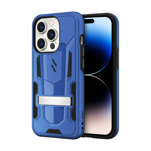 ZIZO TRANSFORM Series for iPhone 14 Pro (6.1) Case - Rugged Dual-layer Protection with Kickstand - Blue