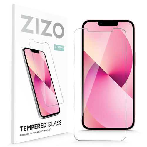 ZIZO TEMPERED GLASS Screen Protector for iPhone 13 Mini Clear Screen Protector with Anti Scratch and 9H Hardness - Clear