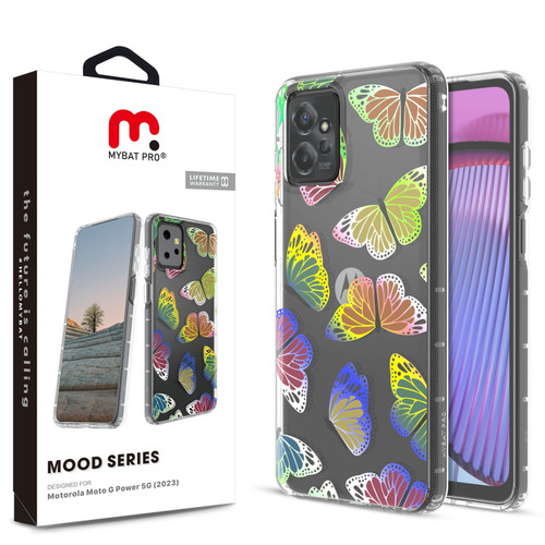 MyBat Pro Mood Series Case for Motorola Moto G Power 5G (2023) - Neon Butterflies