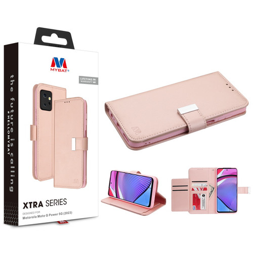 MyBat MyJacket Wallet Xtra Series for Motorola Moto G Power 5G (2023) - Rose Gold