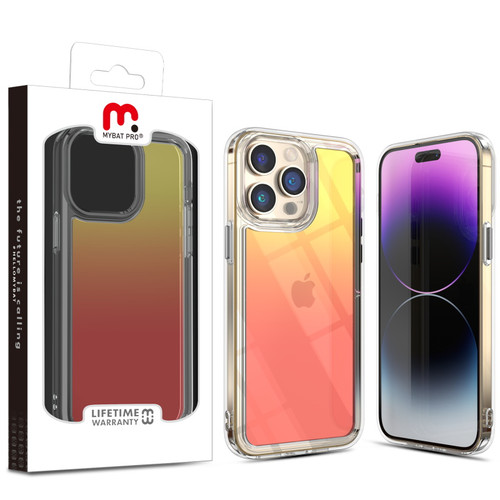 MyBat Pro Radiant Series ombre gradient Gummy Case for Apple iPhone 14 Pro Max (6.7) - Yellow to Pink Gradient