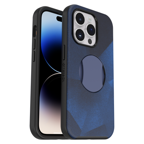 Otterbox - Ottergrip Symmetry Grip Case for Apple iPhone 14 Pro - Blue Storm