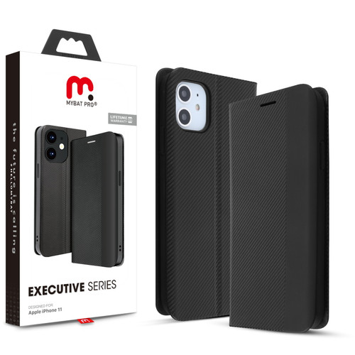 MyBat Pro Executive Series Wallet Case for Apple iPhone 11 - Black