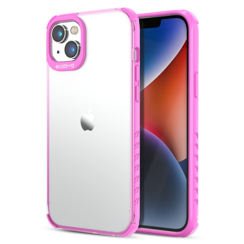 EcoBlvd Laguna Collection Case for Apple iPhone 14 Plus (6.7) - Wildflower Pink (100% Compostable & Plant-Based)