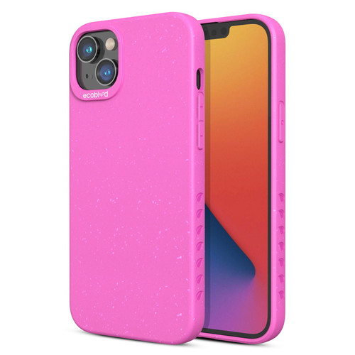 EcoBlvd Sequoia Collection Case for Apple iPhone 14 Plus (6.7) - Wildflower Pink (100% Compostable & Plant-Based)
