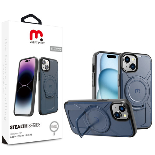 MyBat Pro Stealth Series w/ MagSafe Case for Apple iPhone 15 - Blue / Black