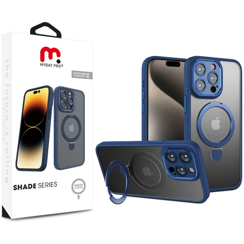 MyBat Pro Shade Series Case w/ MagSafe Ring Stand for Apple iPhone 15 Pro - Blue