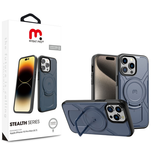 MyBat Pro Stealth Series w/ MagSafe Case for Apple iPhone 15 Pro Max - Blue / Black MyBat Pro Stealth Series w/ MagSafe Case for Apple iPhone 15 Pro Max - Blue / Black