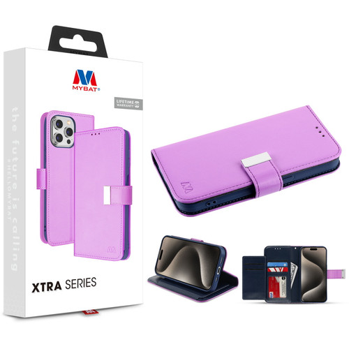MyBat MyJacket Wallet Xtra Series for Apple iPhone 15 Pro Max - Purple / Dark Blue MyBat MyJacket Wallet Xtra Series for Apple iPhone 15 Pro Max - Purple / Dark Blue