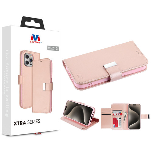MyBat MyJacket Wallet Xtra Series for Apple iPhone 15 Pro Max - Rose Gold MyBat MyJacket Wallet Xtra Series for Apple iPhone 15 Pro Max - Rose Gold