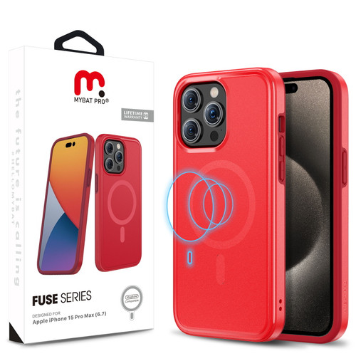 MyBat Pro Fuse Series w/ MagSafe Case for Apple iPhone 15 Pro Max - Red MyBat Pro Fuse Series w/ MagSafe Case for Apple iPhone 15 Pro Max - Red