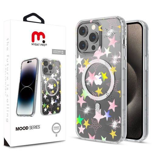 MyBat Pro Mood Series MagSafe Case (with Diamonds) for Apple iPhone 15 Pro Max - Starstruck