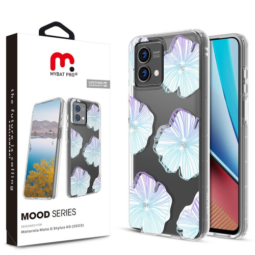 MyBat Pro Mood Series Case (with Diamonds) for Motorola Moto G Stylus 4G (2023) - Seashell