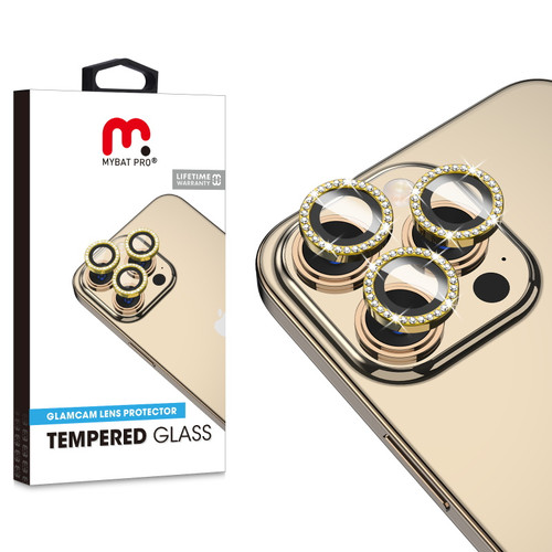 MyBat Pro Tempered Glass GlamCam Lens Protector for Apple iPhone 14 Pro Max / 14 Pro - Gold