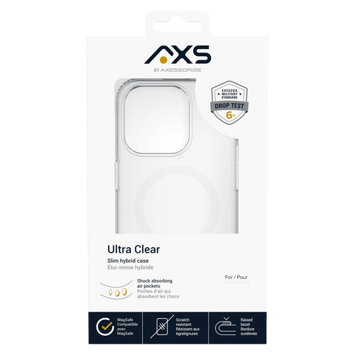 AXS - Ultra Clear MagSafe Case for Apple iPhone 15 Pro Max - Clear