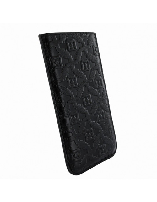 Black Emboss LV Wallet iPhone Case