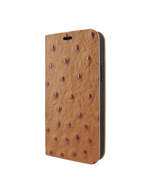 Piel Frama 947 Tan Ostrich FramaSlim Leather Case for iPhone 15