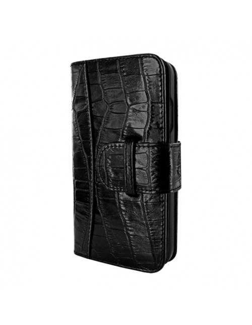 Piel Frama 958 Black Crocodile WalletMagnum Leather Case for iPhone 15