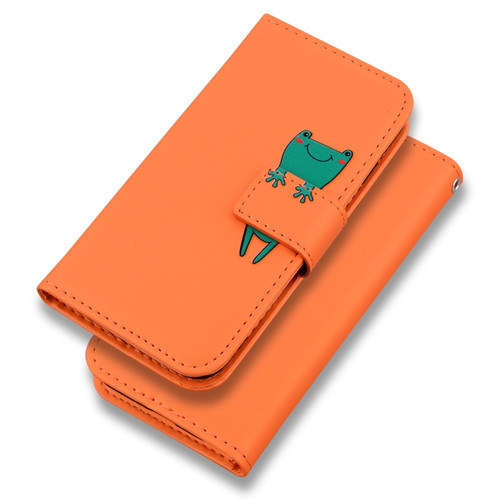 Google Pixel 8 Cartoon Buckle Horizontal Flip Leather Phone Case - Orange