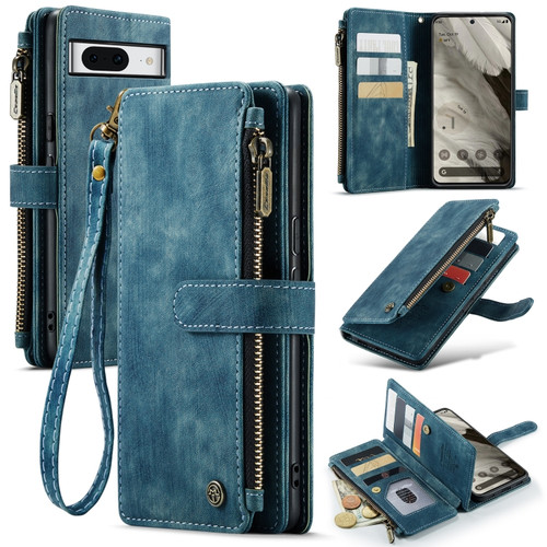 Google Pixel 8 CaseMe C30 Multifunctional Leather Phone Case - Blue
