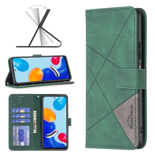 Google Pixel 8 Pro Magnetic Buckle Rhombus Texture Leather Phone Case - Green