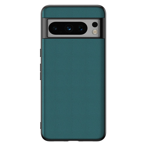 Google Pixel 8 Ultra-thin Plain Skin Leather Phone Case - Green