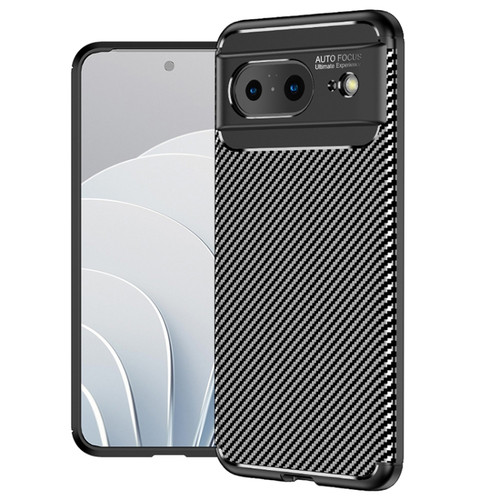 Google Pixel 8 Carbon Fiber Texture Shockproof TPU Phone Case - Black