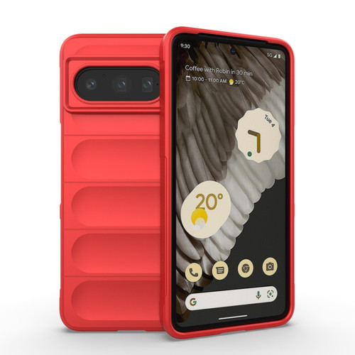 Google Pixel 8 Pro 5G Magic Shield TPU + Flannel Phone Case - Red