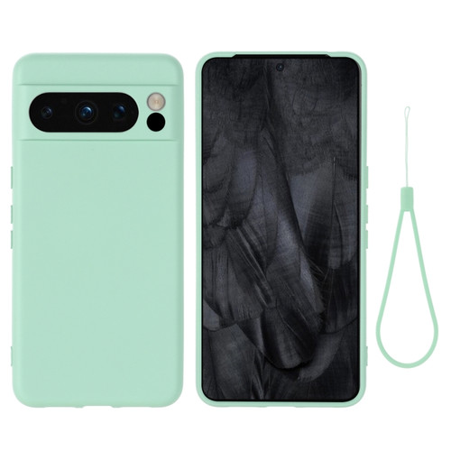 Google Pixel 8 Pro Pure Color Liquid Silicone Shockproof Phone Case - Green