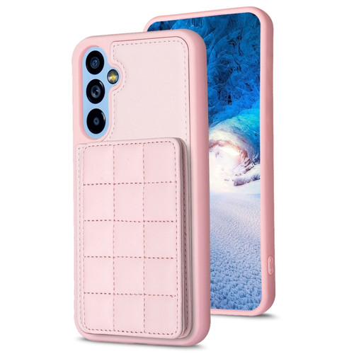 Samsung Galaxy A14 4G / 5G Grid Card Slot Holder Phone Case - Pink