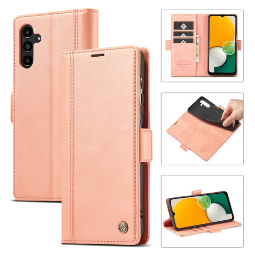 Samsung Galaxy A14 4G / 5G LC.IMEEKE Card Slots Skin Feeling Leather Phone Case - Rose Gold