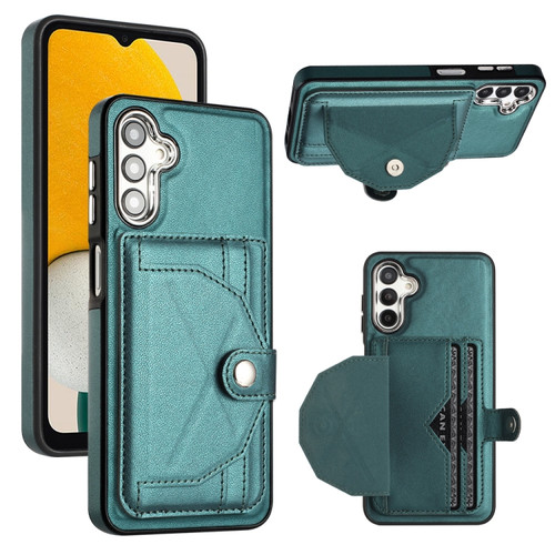 Samsung Galaxy A14 4G / A14 5G Shockproof Leather Phone Case with Card Holder - Green