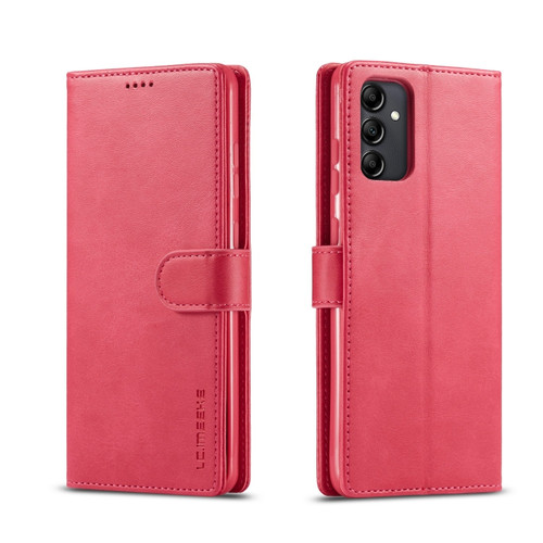 Samsung Galaxy A14 4G/5G LC.IMEEKE Calf Texture Leather Phone Case - Red